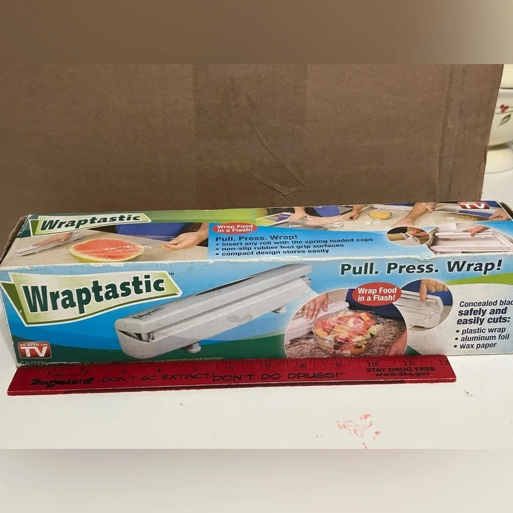 Wraptastic Pull Press Wrap-Wrap Food In A Flash. As Seen On TV New